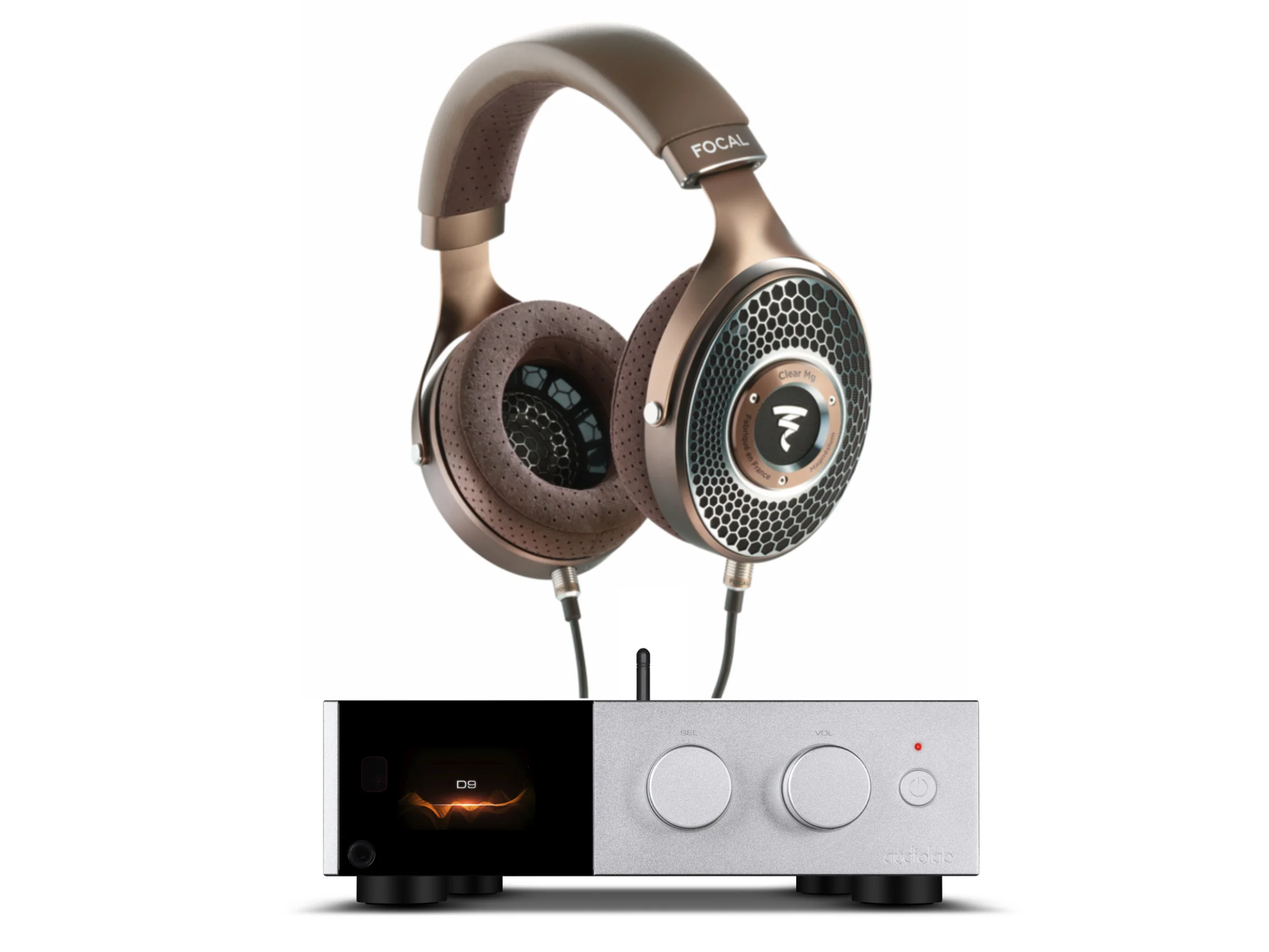Audiolab D9 DAC Headphone Amplifier with Focal Clear MG Open-Back Headphones - Image 2