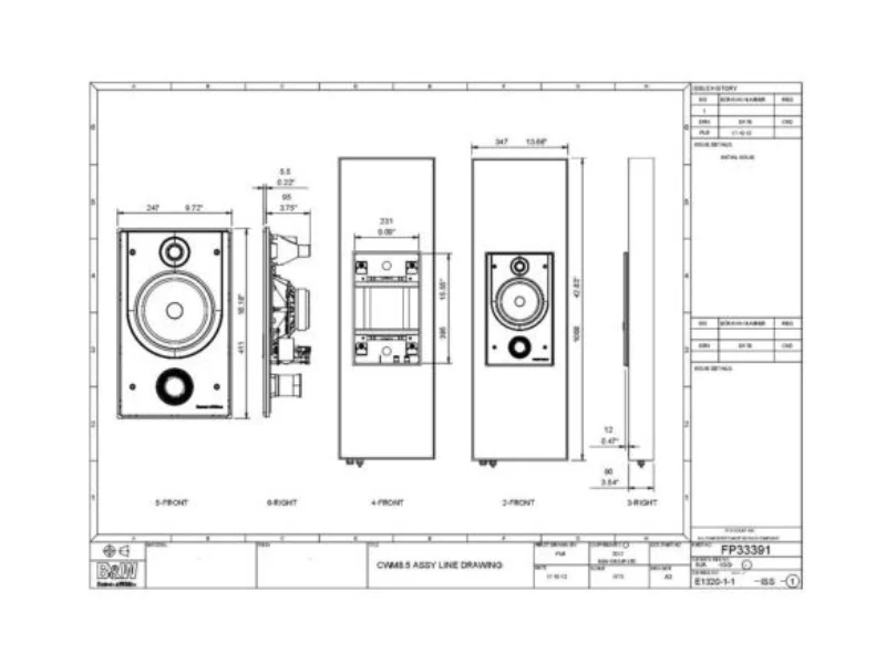 B&W BB CWM8.5 Back Box (for CWM8.5 D In wall Speaker) - Image 3