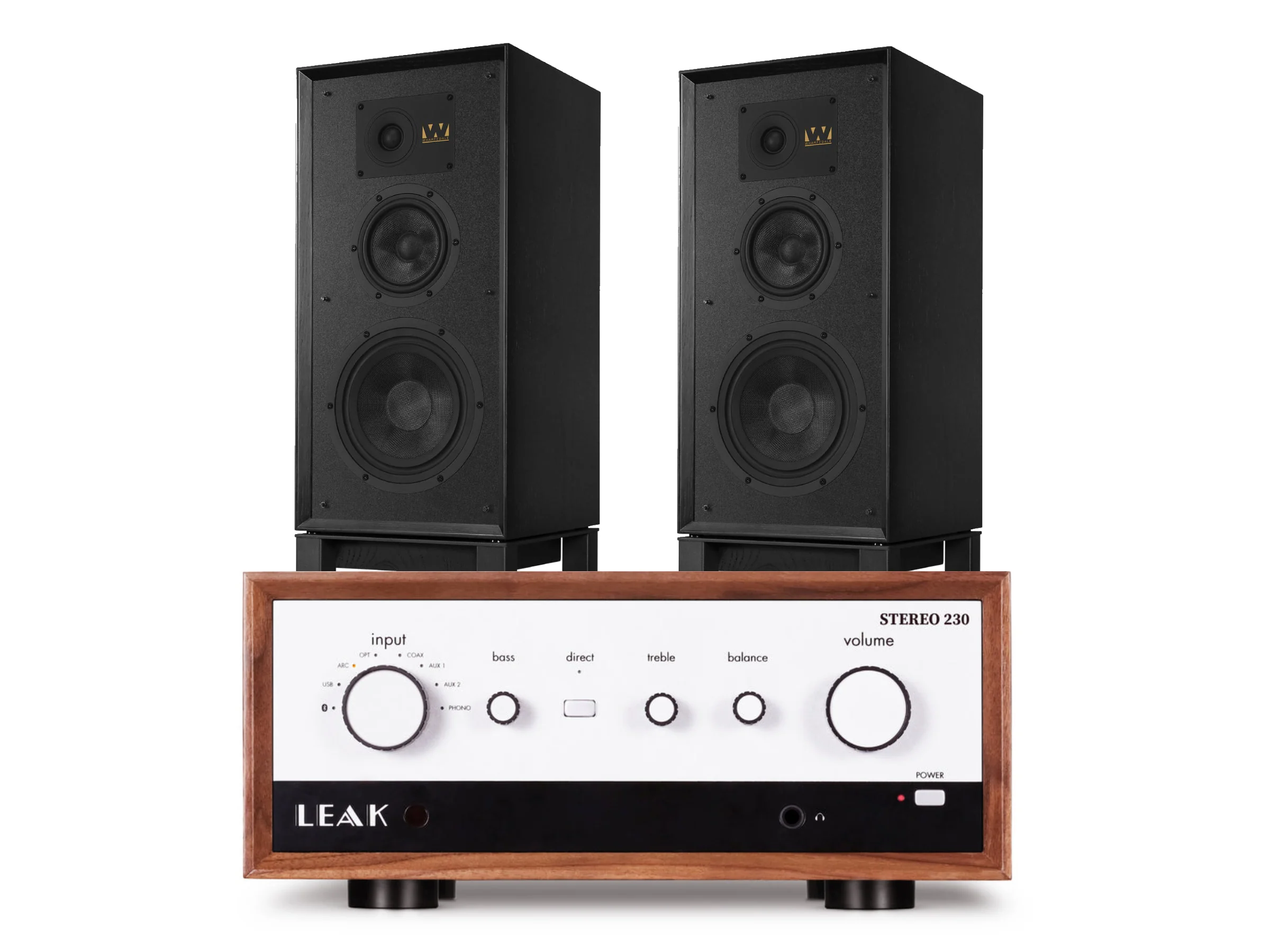 Leak Stereo 230 with Wharfedale Super Linton & Matching Stands - Image 3