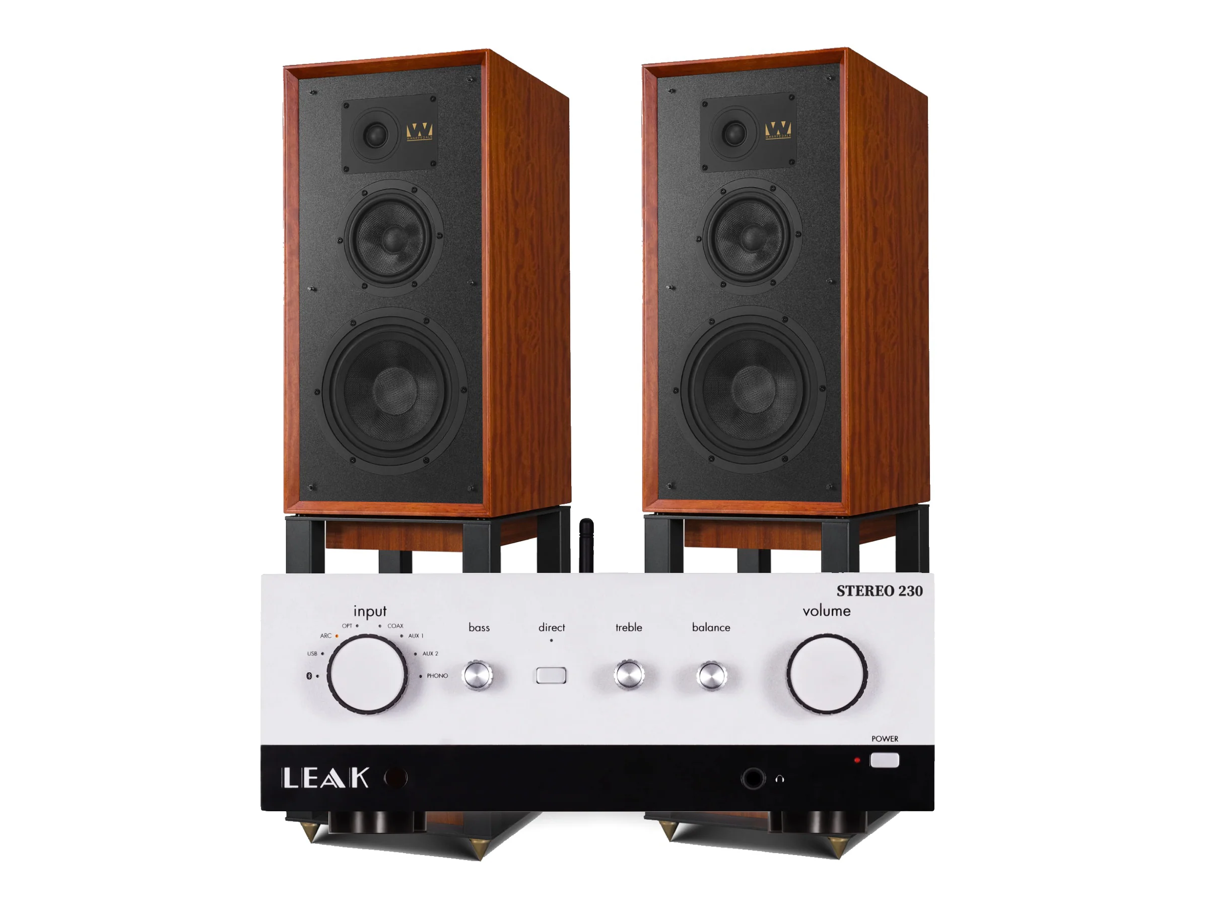 Leak Stereo 230 with Wharfedale Super Linton & Matching Stands - Image 4