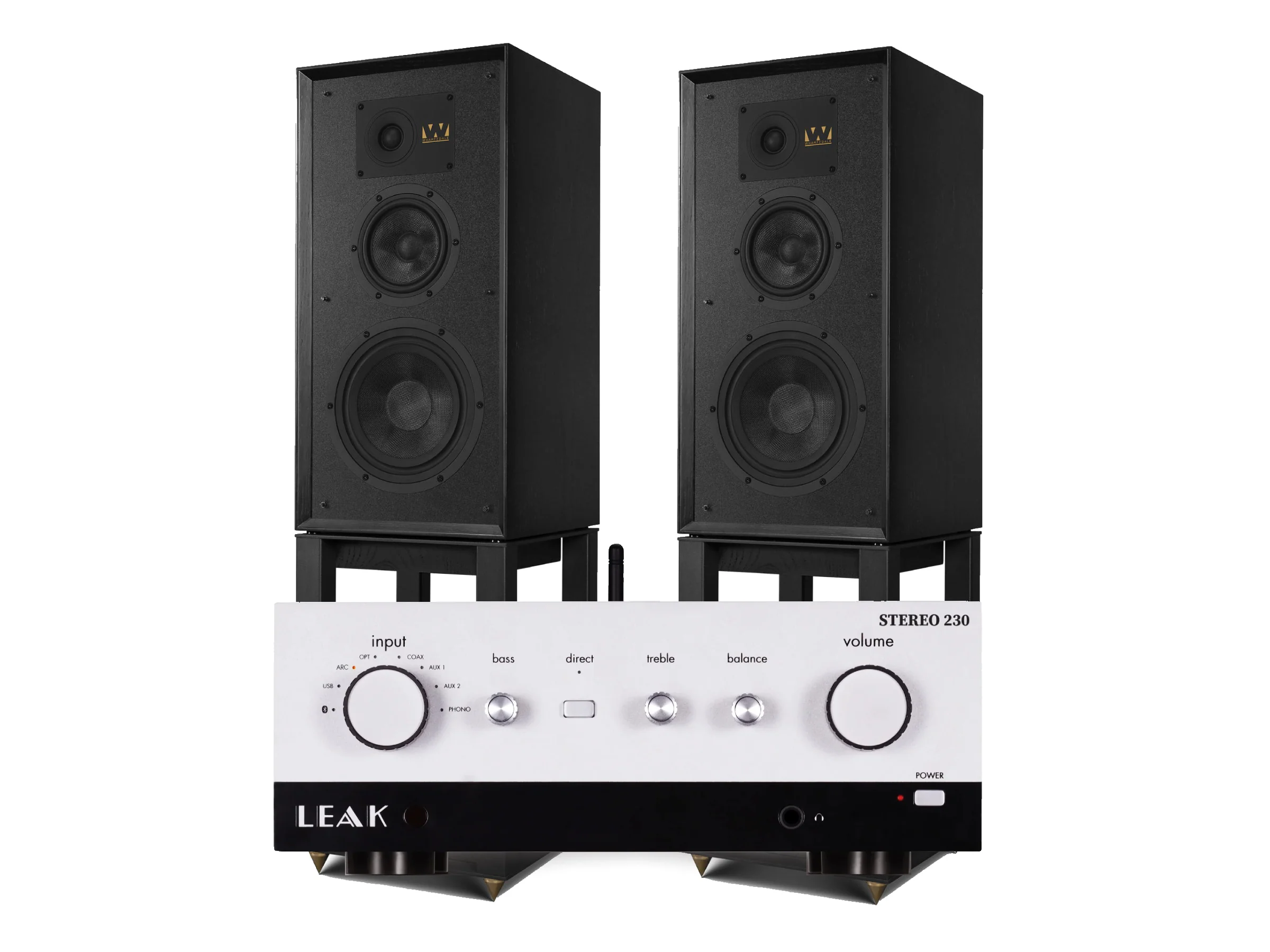 Leak Stereo 230 with Wharfedale Super Linton & Matching Stands - Image 5