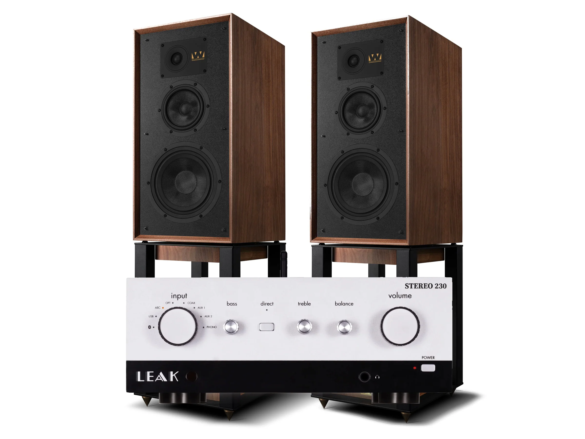 Leak Stereo 230 with Wharfedale Super Linton & Matching Stands - Image 6
