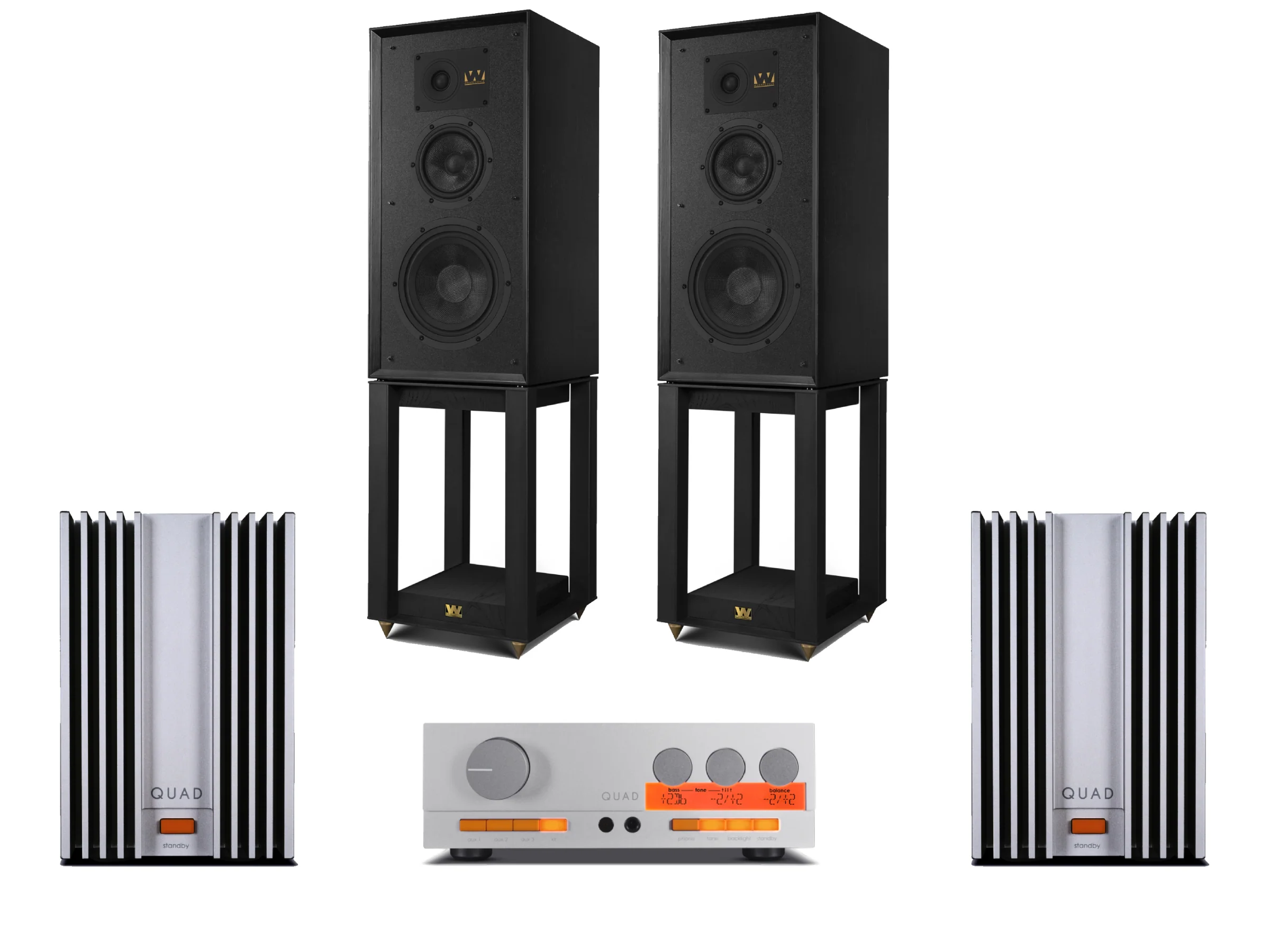 Quad 33/303 (2x Power Amps) (2024 Edition) + Wharfedale Super Linton - Image 3