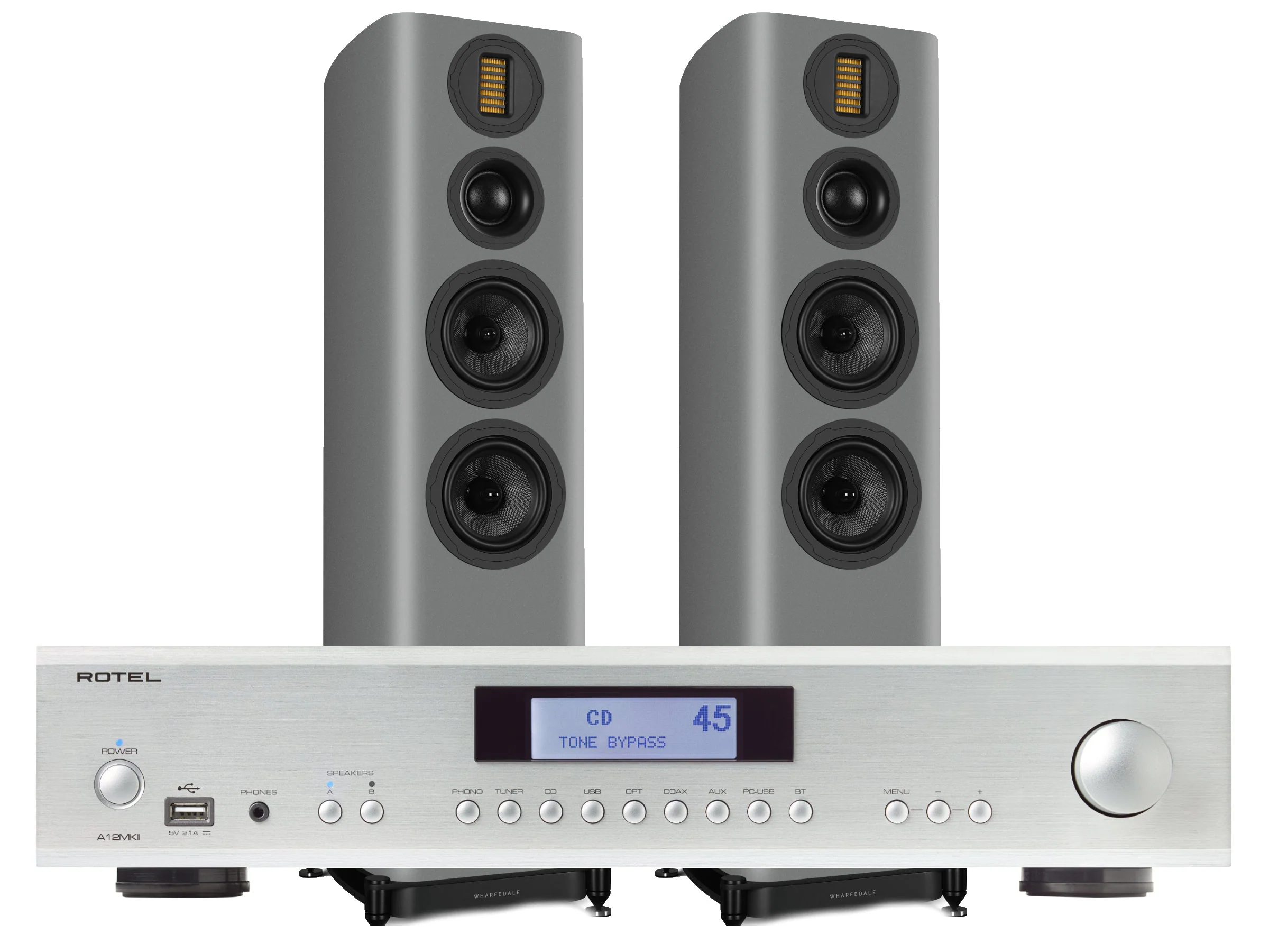 Rotel A12MkII with Wharfedale EVO 5.4 Floorstanding Speakers - Image 3