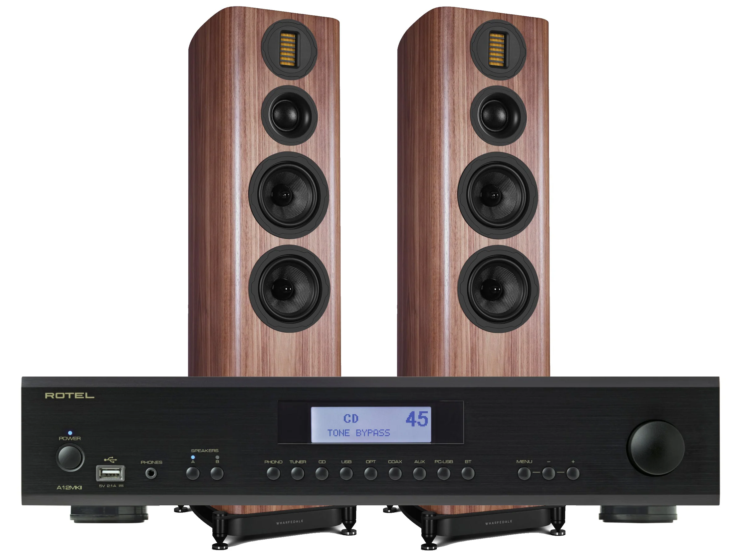 Rotel A12MkII with Wharfedale EVO 5.4 Floorstanding Speakers - Image 4