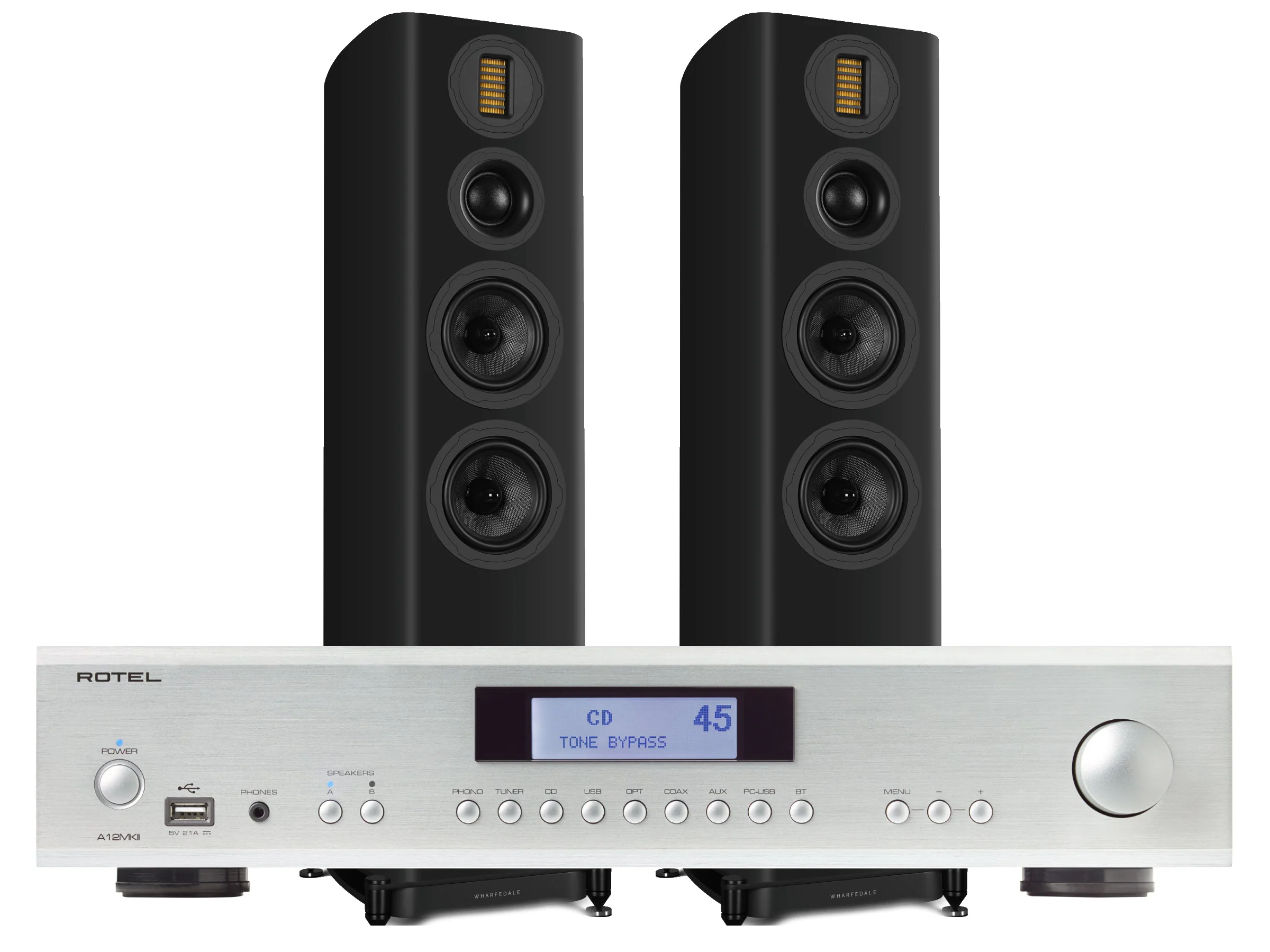 Rotel A12MkII with Wharfedale EVO 5.4 Floorstanding Speakers - Image 7