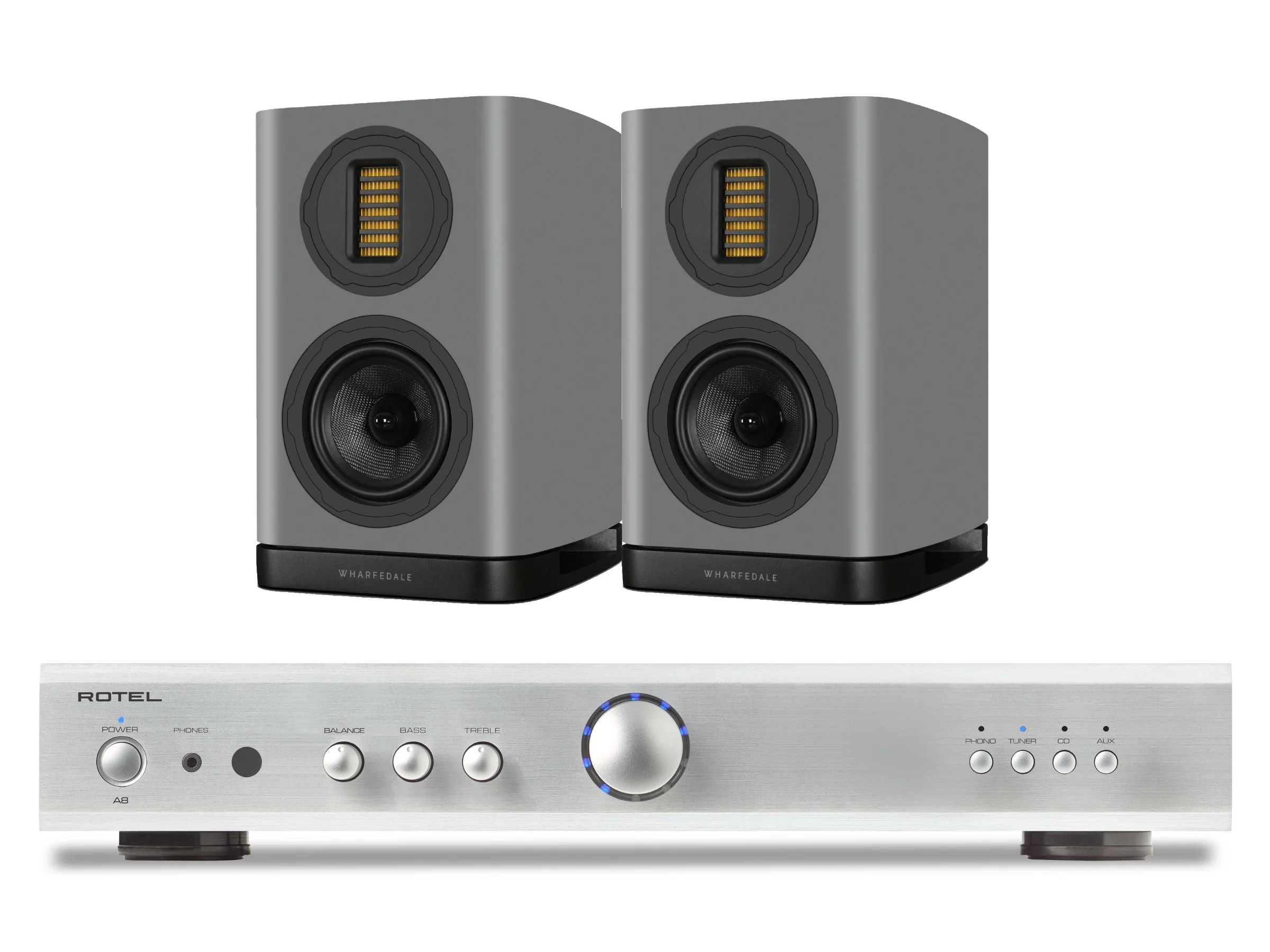 Rotel A8 with Wharfedale EVO 5.1 Bookshelf Speakers - Image 4